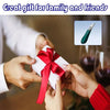 Hands present a red gift box with a satin ribbon, featuring a stainless steel slant edge nail clipper.