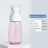 A pink 60ml spray bottle with a white pump dispenser is shown on a white surface.