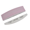 A set of pink and white striped disposable washable professional nail files for manicure and pedicure.