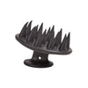 Brosse de massage pour le cuir chevelu et les cheveux en silicone portable noire avec poils multiples