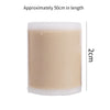 A cylindrical silicone self-adhesive scar covering patch in a beige color, approximately 50cm long.