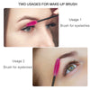 Deux usages d'un pinceau de maquillage pour les cils et les sourcils