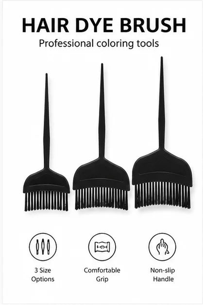 Un ensemble de pinceaux pour teinture de cheveux noirs professionnels avec une prise confortable et une poignée antidérapante