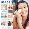 A woman applies a facial cleansing pad and uses disposable face towels for various skincare and makeup purposes.
