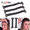 Black facial lifting band with adjustable straps shown on a model's face.