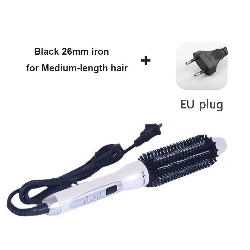 Black 26mm iron for medium-length hair with an EU plug and cord.