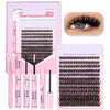 A box and kit for individual clusters lashes including lash extensions and tools.