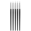 A set of four silicone nail art brushes for gel polish, shown vertically.