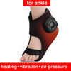 A black heating vibration and air pressure massager designed for the ankle and foot.