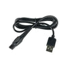 Adaptateur de charge électrique universel noir avec cordon enroulé et connecteur USB.