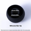 Black silicone ear tip with measurements indicating 4mm and 6mm diameter.