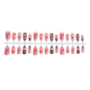 A set of 20 press-on nails shaped like starfish in an almond gradient blue color.