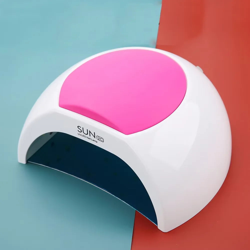 Lampe UV professionnelle pour ongles blanche et rose