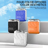 Four color options of a portable shaver displayed against a light blue sky background.
