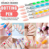 A double-headed dotting pen used for creating dots and nail designs on fingers.