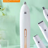 A white multi-functional beauty package featuring a sleek electric shaver and trimmer with an orange accent.