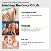 A product guide showing various occasions for using Halloween UV Gel Nail Stickers, including workplace/school, party/date, a