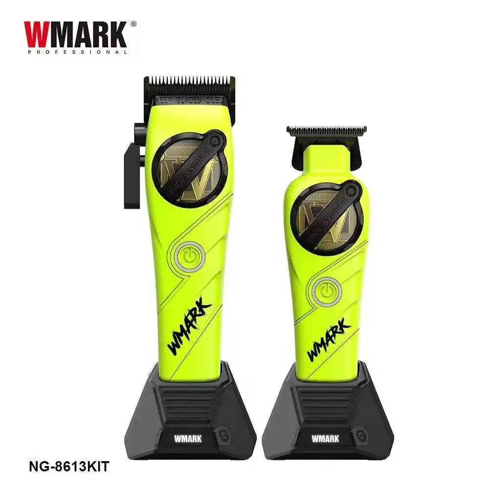 A yellow cordless hair trimmer kit with black accents shown against a white background.