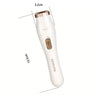 A white cordless hair and eyebrow trimmer with a metallic tip shown in profile.