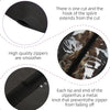 A black wig storage set showing a cut with a hook, smooth zippers, and metal knots on the zipper tips.