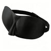 Masque de sommeil noir ajustable porté sur le front et les yeux d'une personne.