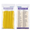 A package of ligature ties in various colors including blue, green, pink, and yellow for dental orthodontics.