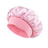 Pinker Satin-Haube zum Schlaf und Schutz