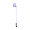 A purple high frequency facial electrotherapy wand with a rounded tip and a metallic base.