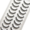 A tray of natural 3D mink false eyelashes displayed for cosmetic use.