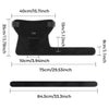 Black infrared heat and vibration hip massager belt shown with dimensions.