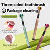 Kit de brosses à dents à trois côtés avec une brosse à langue relevée pour le nettoyage des emballages