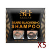 Box of Sevich Beard Blackening Shampoo showing before and after results for beard darkening