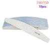 A set of 10 professional grit nail files for manicure and shaping, showing various sizes.