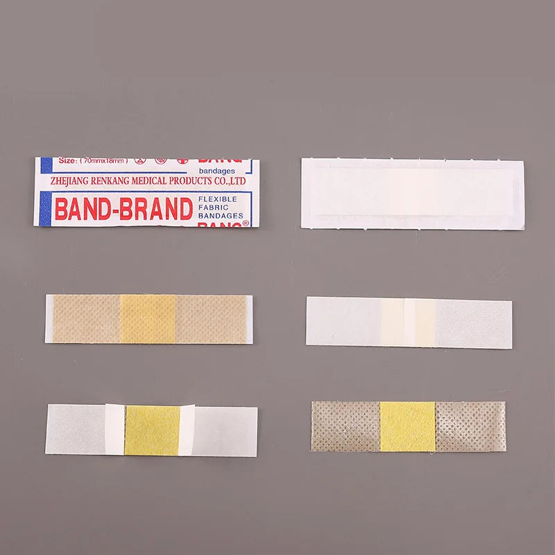 Pack of sterile waterproof hemostatic adhesive bandages and gauze pads
