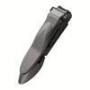 A close-up view of a heavy duty self-collecting nail clippers in a dark gray finish.