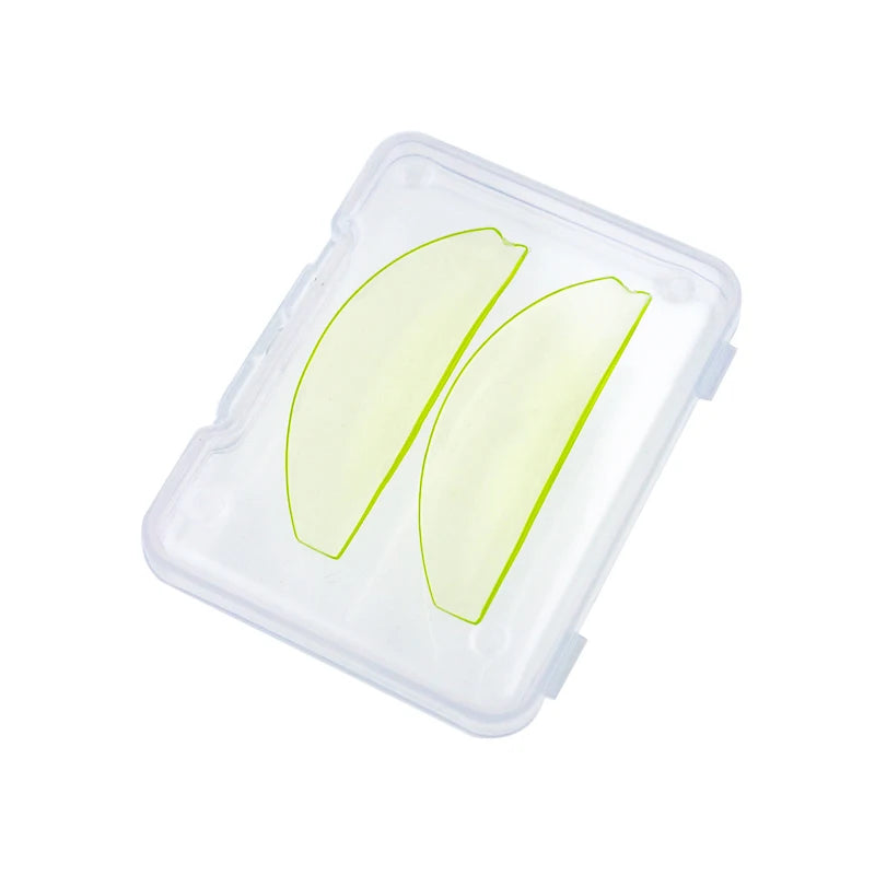 Klare Silikon-Lash-Perm-Pads mit limettengrünen Kanten zum Locken von Wimpern