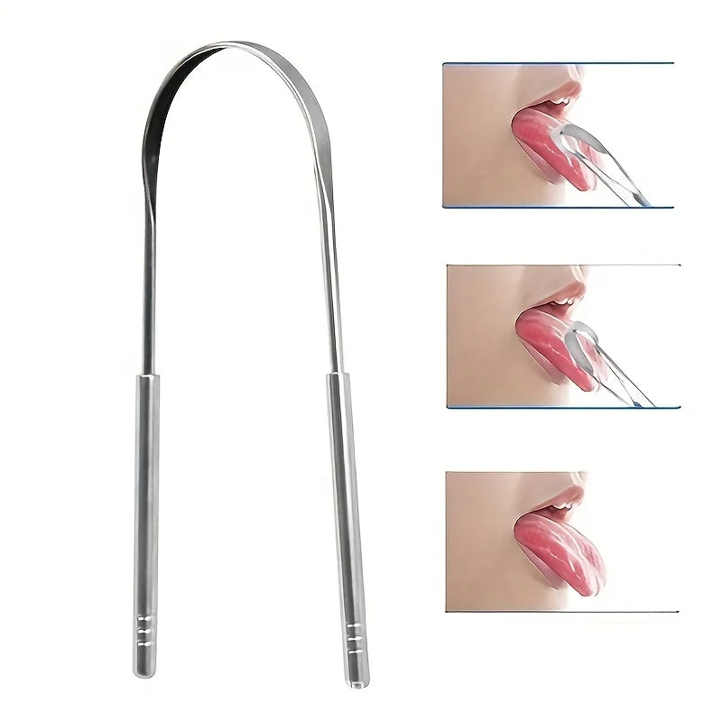 Set de rasoirs linguaux en acier inoxydable pour l'hygiène buccale