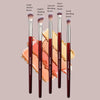 A set of MAANGE precision makeup brushes in various sizes and shading techniques displayed vertically.