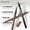 A set of double-ended eyebrow pencils demonstrating various techniques for precise and natural brow shaping.