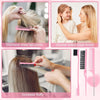 Set of 14 slick back hair brushes, including a stainless steel tail comb and double-sided edge brushes for styling hair.