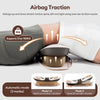 Airbag traction massager showing how airbags stretch the lumbar spine for muscle exercise.