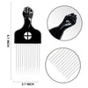 Black afro hair styling kit for men showing a twist comb, curling sponge, and styling gloves