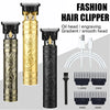 A set of fashion hair clippers featuring oil heads, engraving, gradient, and smooth heads in various sizes.