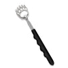Silver extendable bear claw back scratcher and massager with a black handle