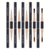 A set of professional double-ended nail art brushes in various sizes and shapes, including liner and round brushes.