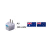 White professional hair straightener plug with Australian power specifications