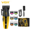 VGR professional electric hair clipper with multiple guards and accessories for precision trimming