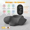 Black electric cervical neck massager with various level indicators and a massage pad shown on a white background.