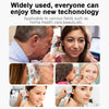 Various people are shown using a portable HD ear inspection camera for health and beauty applications.