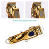 A gold-colored professional electric hair clipper with a cutter head adjustment lever and a 19cm body.